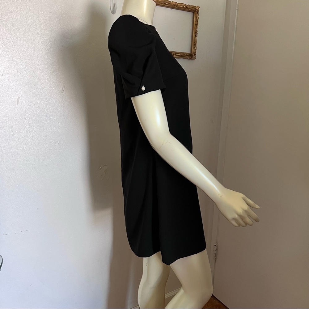 Zara Black Dress Pear Sleeve Detail Mini Dress Size Small LBD Little Black Dress - Picture 5 of 9